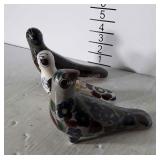 Three Decorating pottery Birds