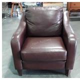 Brown Vegan Leather Living Room Chair