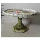 Lovely Swirl Glass Pattern Pedestal 9" Cake Stand
