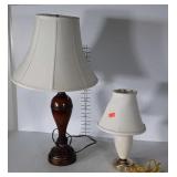 Two Lamps, one table, one vanity type
