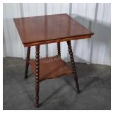 Parlor Lamp Table, turned leg set with under
