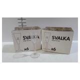 2 oz Ikea "Svalka Asa Gray" stemware cordials -Set