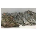 Military clothing- 3 jackets, pair of pants, and