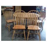 5pc Maple Kitchen Table Set, 54" table with one