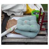 Skid lot, includes white board, chair cushions,