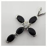 Silver Garnet Pendant