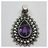 Silver Amethyst Pendant
