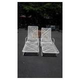 Two patio lounge chairs