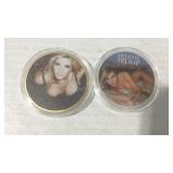 Melania trump coin and a Donald Trump 2016 coin