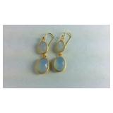 Gold plated silver gemstone earrings