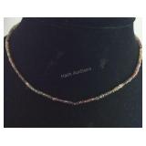 Silver sapphire multicolor necklace