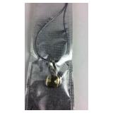 Brass lemon topaz with fashion cord pendant