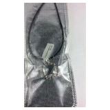 Brass white topaz pendant