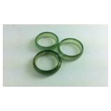 Agate eternity pack of three rings