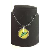 Silver gemstone painting with fashion  cord