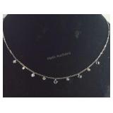 10 karat white gold blue diamond