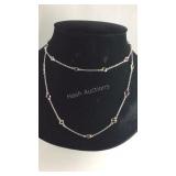 Silver garnet citrine necklace