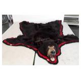 Black bear skin rug with head Mount and Claws
