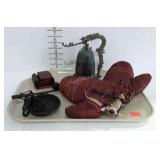 Decor group, vintage boxing gloves, metal hanging