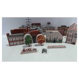 17-pcs The Cats Meow wooden village houses &