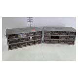 2 Multi-drawer organizers with craft supplies -