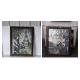 Two Framed Wall Art Woks, painted on artist board