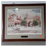 Framed Art work, print. Chuck Raasch Flagler