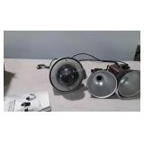 Two outdoor lights and ax view security system,