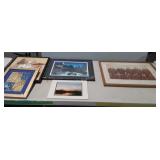 Group of four framed prints