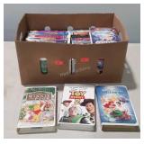 Box of VHS tapes