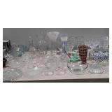 Group lot of glassware, includes cups, plates,