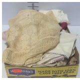 Misc linens - dresser scarves, doilies, napkins,