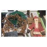 Misc - sand dollars, slate & wooden wall plaques,