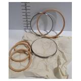 Embroidery / needlework hoops, 4-8"