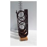 Wine bottle rack, holds 3 bottles