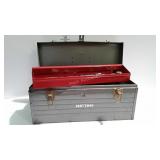 Craftsman metal tool box with tray & contents -