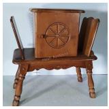 Early rock maple Smokers Stand, copper lined