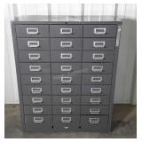 Industrial 27 Drawer, organizer having 9" wide