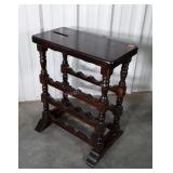 Pine Wine Bottle Rack Service Stand