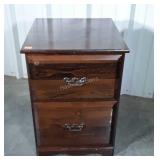 Pine home office 2 drawer file cabinet has finish