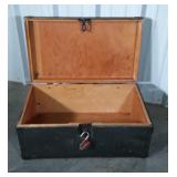 Military Style footlocker with massive lock and