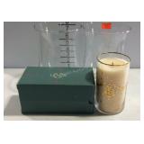 Lenox 6" glass candle holder with Christmas Tree