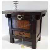 Asian design accent stand with bottom drawer, and