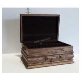Oak silver chest with bottom drawer and antique