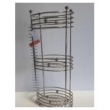 Bathroom toiletries 3-shelf wire rack -11 x 7 oval