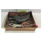 Kitchen utensils - some red & green handled