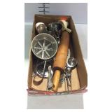 Kitchen ware - rolling pin, measuring cups, sifter