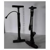 Two Tire Air Pumps, one with pressure gauge
