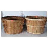 Two 1 bushel Garden Vegetable Baskets, like new