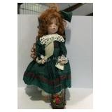 Designer porcelain doll "Candy Apple" with doll